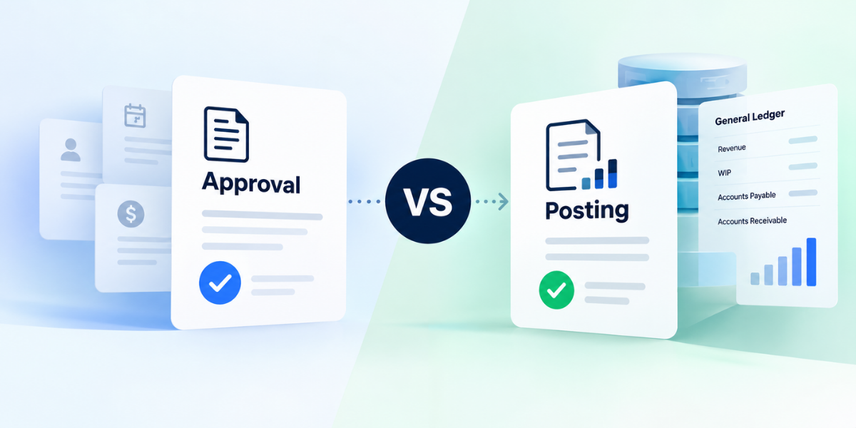 Approving vs posting in agency accounting